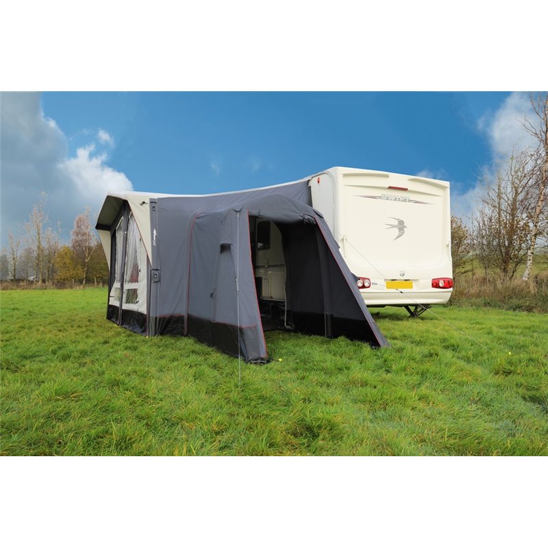 Vango Riviera Air Awning 390 Elements TC Package With Free Tall Annex Elements TC - Riviera, Caravan Awning Side Canopy And CP225 - Breathable Fitted Carpet - Riviera 390