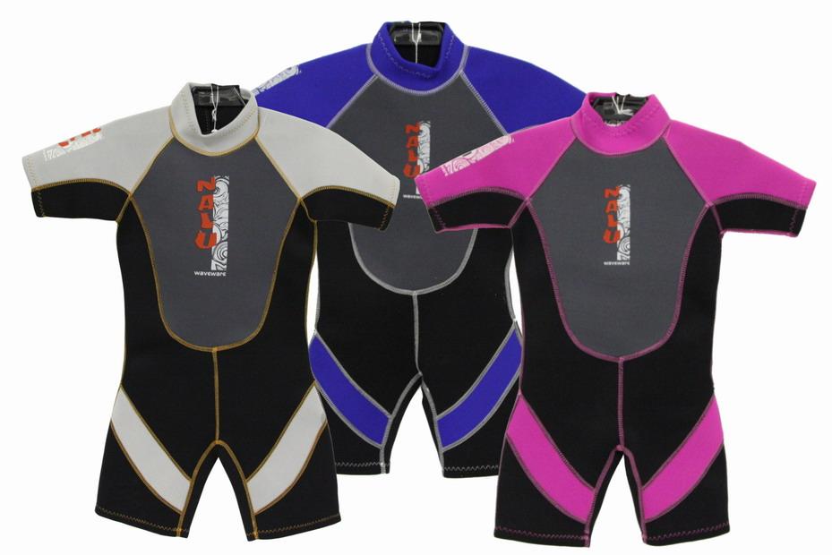  Nalu Childrens Shorty Wetsuits - Pink