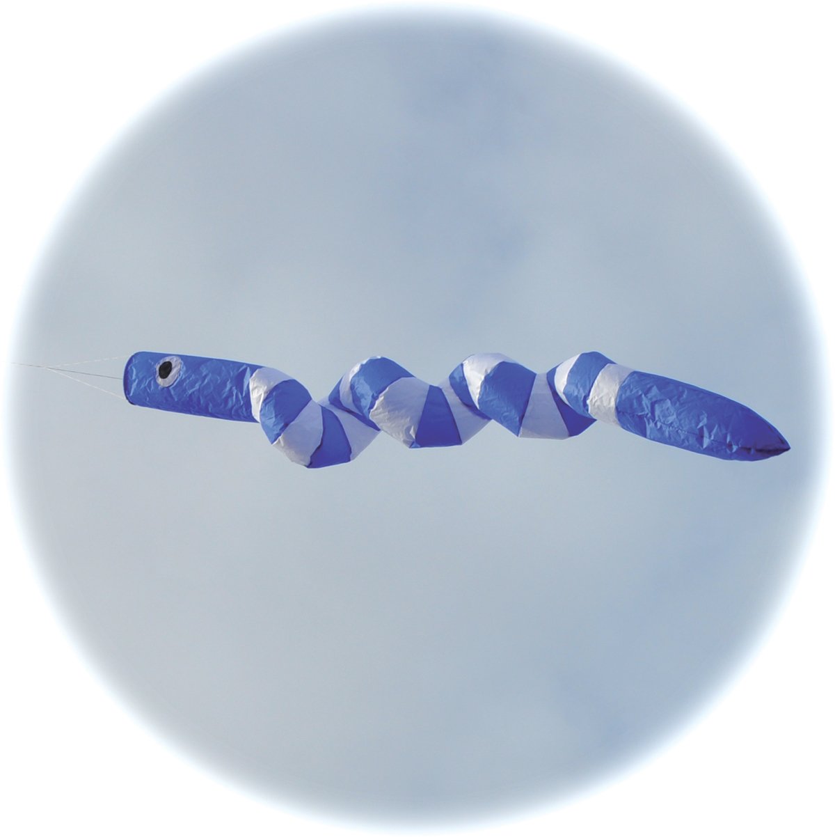  Snake Spinner Windsock Blue And White