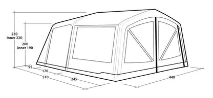 Outwell Maryland 5 Air Tent 205