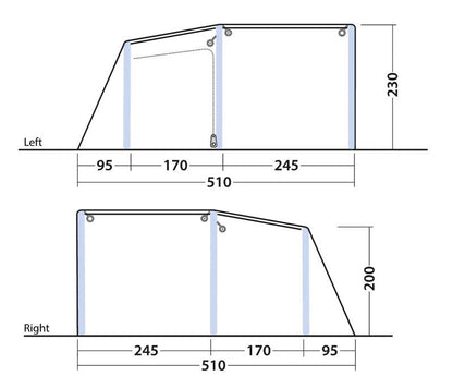  Outwell Maryland 5 Air Tent 205