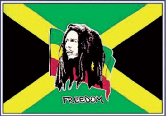  Bob Marley And Jamaica Flag 5ft By 3Ft