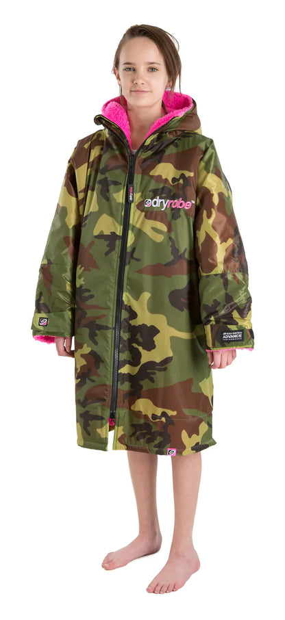  Dryrobe Advance Kids Long Sleeve Camouflage Pink - RECYCLED