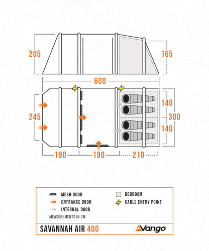  Vango Savannah Air 400 Tent Package 2025