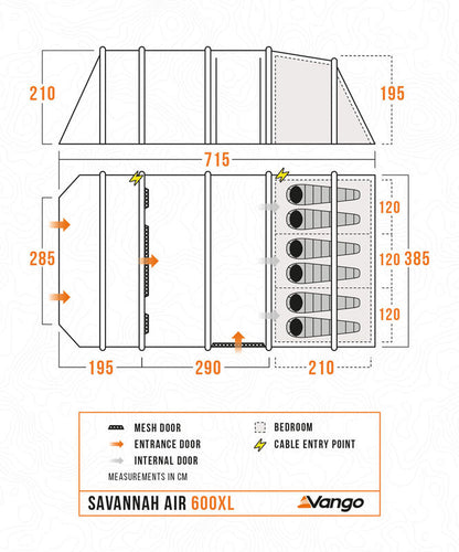  Vango Savannah Air 600XL Tent Package 2025
