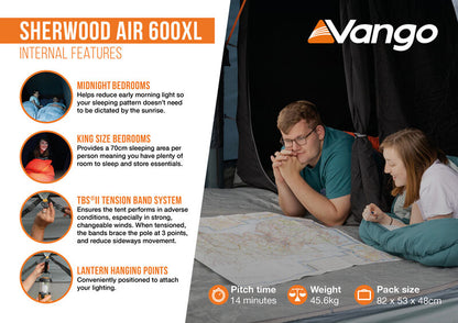  Vango Sherwood Air 600XL Tent Package 2025