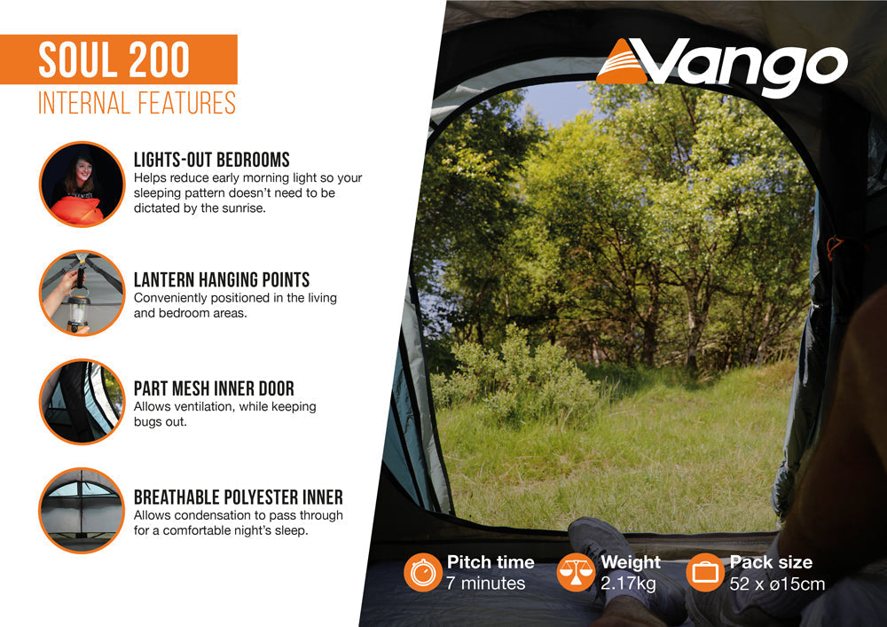  Vango Soul 200 Tent Deep Blue 2025