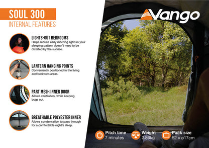  Vango Soul 300 Tent Deep Blue 2025
