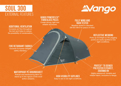  Vango Soul 300 Tent Deep Blue 2025