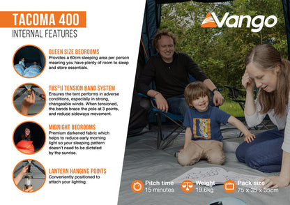  Vango Tacoma 400 Tent Package