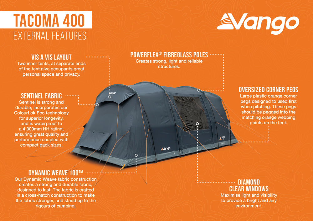 Vango Tacoma 400 Tent Package