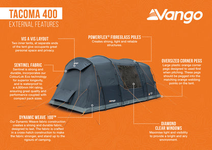  Vango Tacoma 400 Tent Package