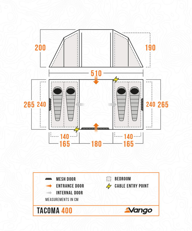  Vango Tacoma 400 Tent Package