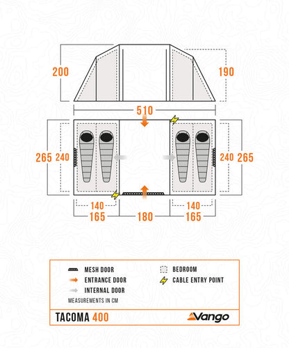  Vango Tacoma 400 Tent Package