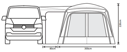  Outdoor Revolution Cayman Air Midline 220cm - 255cm Drive Away Awning 2025