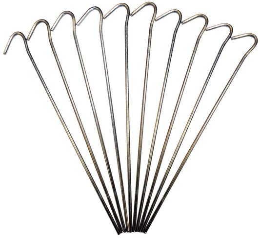  Steel 9" / 23cm Roundwire Pegs X 10 Pegs