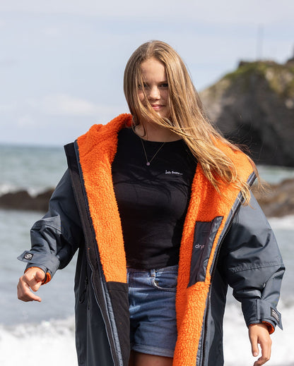  Dryrobe Advance Kids Long Sleeve Dark Grey / Orange