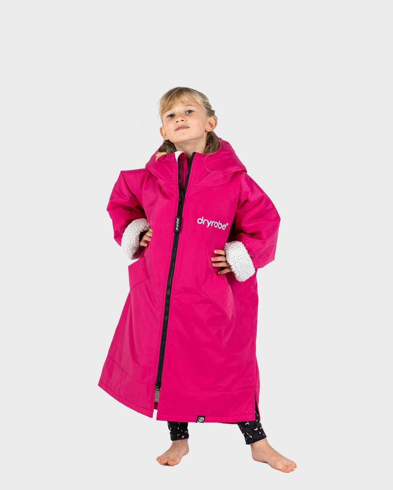  Dryrobe Advance Kids Long Sleeve Pink / Grey