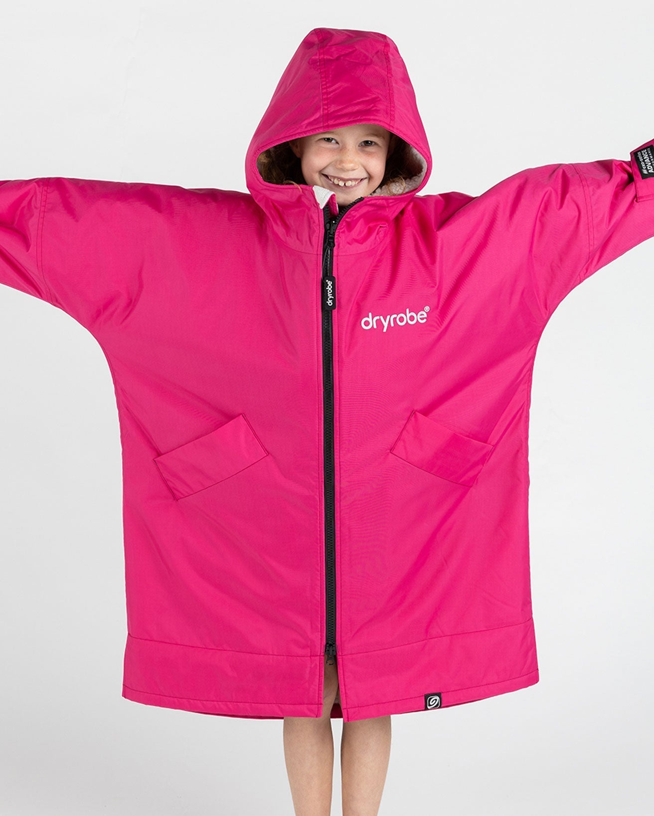  Dryrobe Advance Kids Long Sleeve Pink / Grey