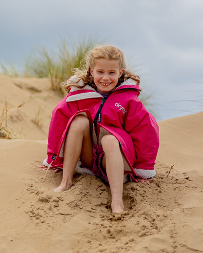  Dryrobe Advance Kids Long Sleeve Pink / Grey